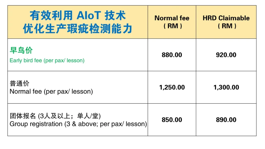 有效利用AIoT技术优化生产瑕疵检测能力 | AIoT智能制造课程